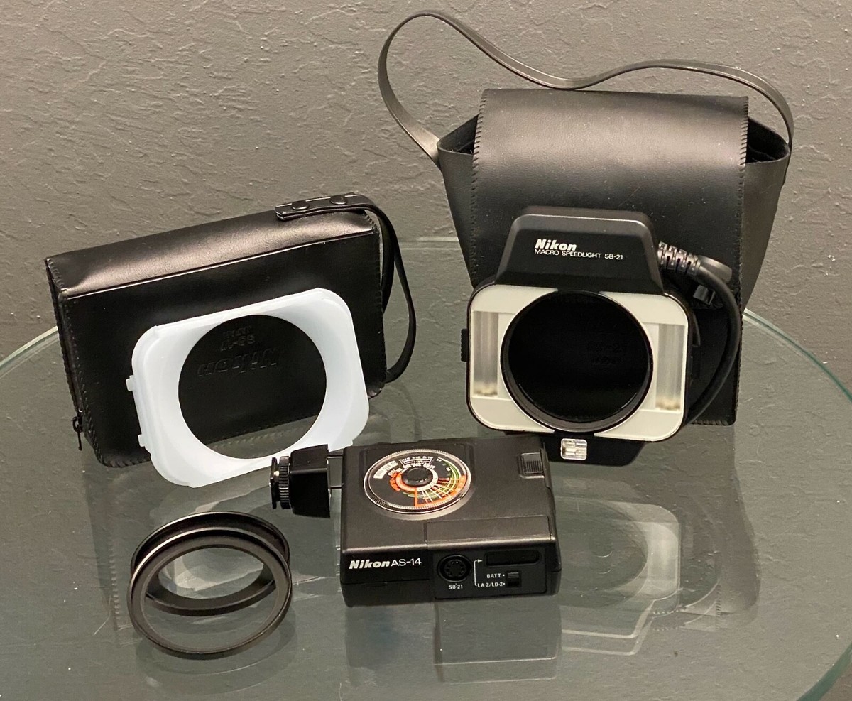 Nikon SB-21 Macro Speed Light + AS-14 Controller - Very Clean | eBay