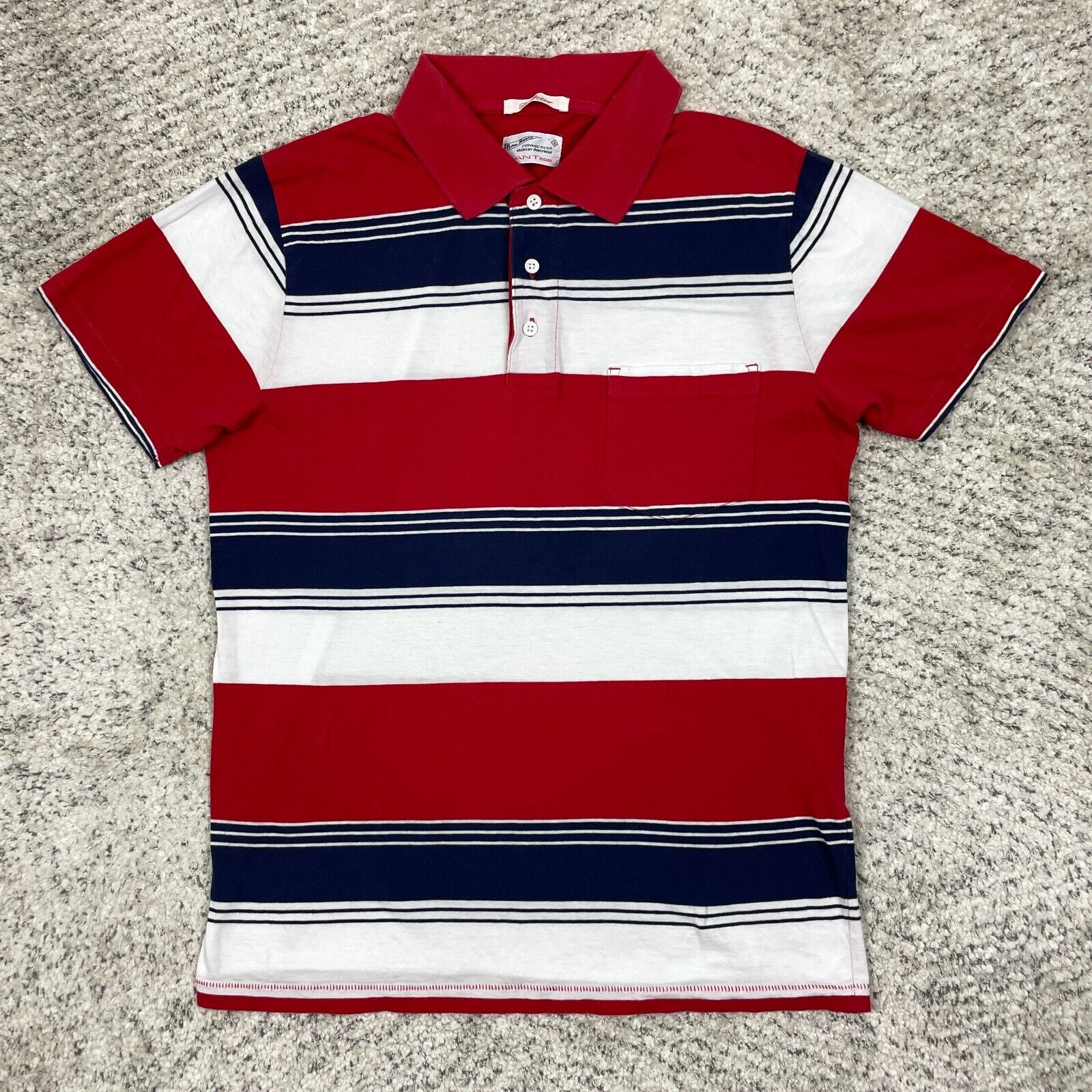 vaardigheid zak visie Gant Rugger Shirt Mens XSmall Polo Short Sleeve Red White Blue Stripe XS  Golf | eBay