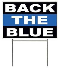 Co 18x12 Inch Back The Blue Yard Sign with Stake kb1s