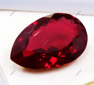 52.35 Ct Natural CETIFIED Red Ruby Rare Pear Cut Unheated Loose Gemstone