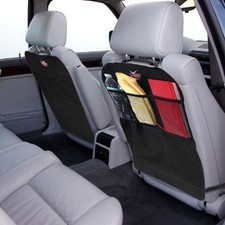 Automuko Car Kick Mats With Organizer Thick Waterproof Seat Back Protectors Extr