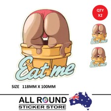 Funny Eat me bumper sticker car sticker