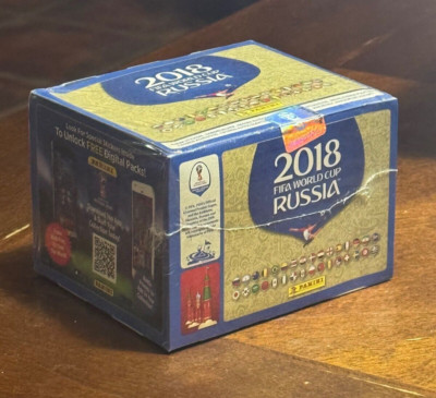 PANINI 2018 World Cup Russia Sticker Box 100 Packs Messi Ronaldo
