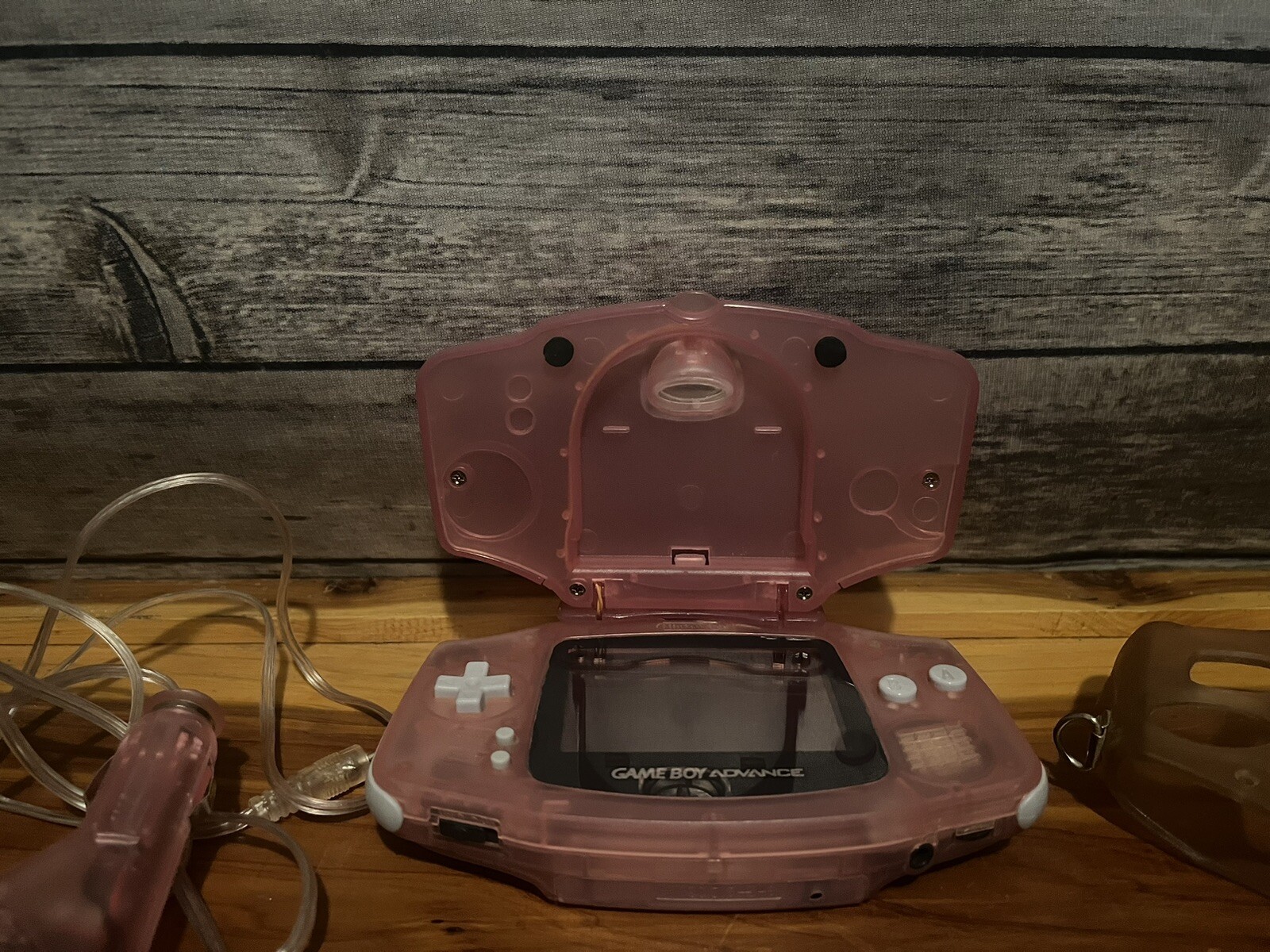 Nintendo Game Boy Advance GBA Fuchsia Pink Tested Works W/4 Game Bundle