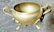 Antique soup bowl made of copper, from an old era as shown in the picture.
