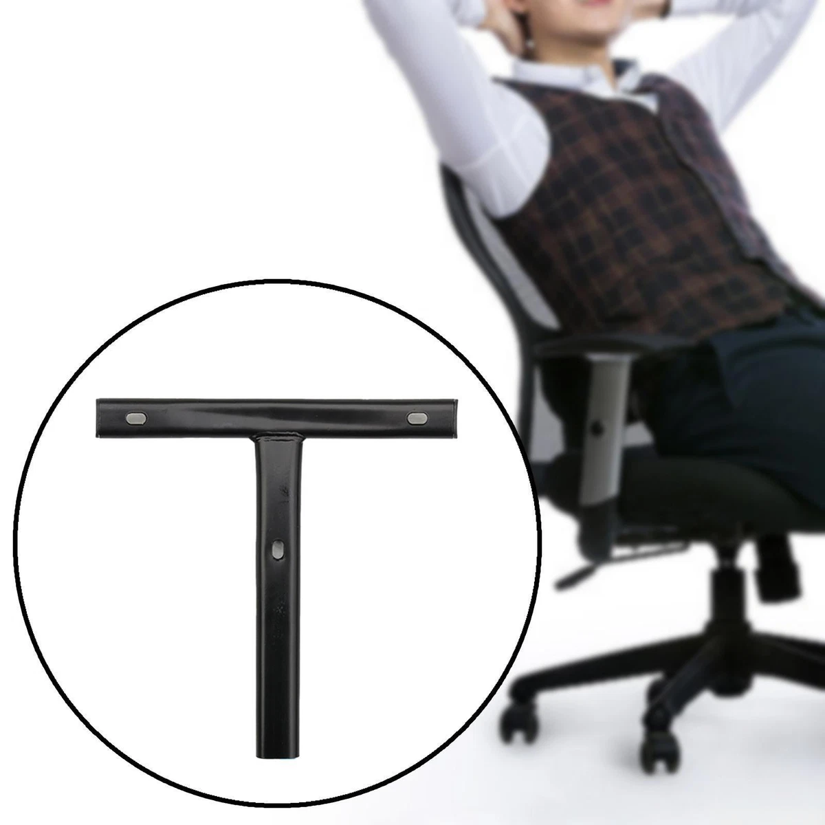 T Shape Swivel Lift Chair Back Support Rod Backrest Tripod Pallet Connecting Rod