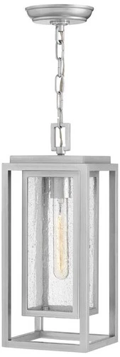 Hinkley Republic 16 3/4" High Satin Nickel Outdoor Hanging Light - Picture 2 of 10