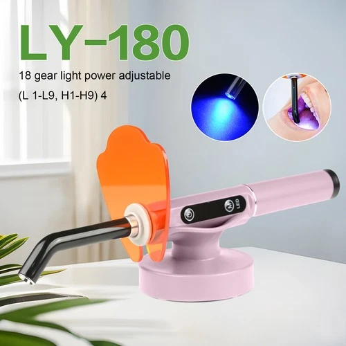 5W Dental High Power Wireless Curing Light 800-2400mw/cm2 Resin LY-A180C Pink US - Picture 1 of 24