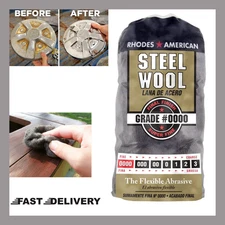 Steel Wool 0000 12 pad Fine Grade Rhodes, American Final Finish Super Fine NEW *