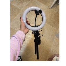 LED Ring Light Kit Dimmable Portable w/ Tripod Stand Phone Holder 10W