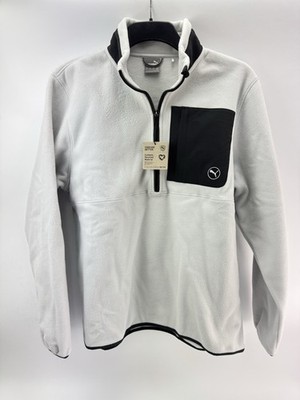 Puma Golf Herren Fleece 1/4 Zip Pullover Grau UK XL /Neu /25632