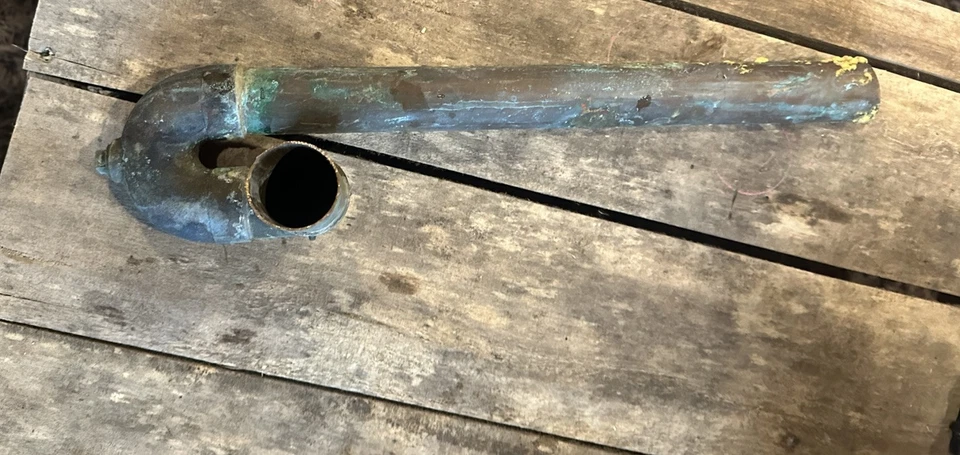 Antiga pia Deco tubo de drenagem armadilha P cobre 1 1/2” marca Nibco - Imagem 3 de 4