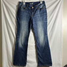 Wrangler Jeans Womens 11x32 Blue Boot Cut Stretch Denim Mid Rise Vintage Retro