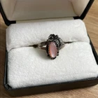 Vintage 90s 925 Sterling Silver Southwest Mother of Pearl Oval Ring