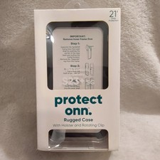 ONN Rugged Case Holster Rotating Clip Antimicrobial for Galaxy S23+ 5G