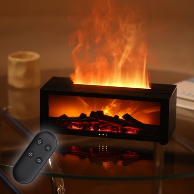 Fireplace Flame Air Diffuser Colors LED Aroma Aromatherapy Ultrasonic Humidifier