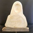 Vintage Michigan Composition Chalkware Virgin Mary Sacred Heart Lamp 1957 — photo 8