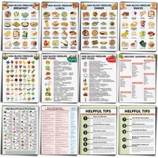 Sinload 12 Pcs High Blood 8.5 x 11 inches, Pressure Diet Plan