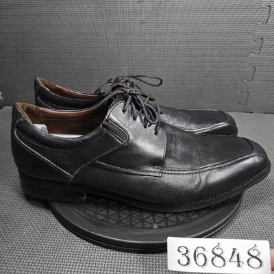 Johnston & Murphy Shoes Mens Size 14W Black Leather Derby Dress Square Toe