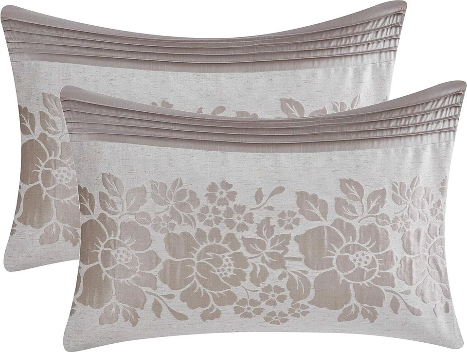 Juego de edredón Stratford Park Graceful 7 piezas, tamaño king, gris, king, gris Foto 3 de 3