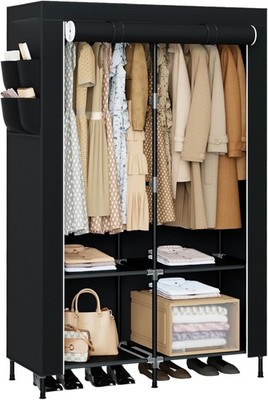 Portable Closet, 34 Inch Large Capacity Wardrobe Closet with Cover, Clothes