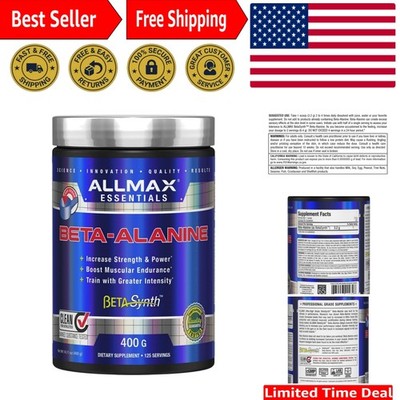 Professional Grade Beta-Alanine 14.11 oz Powder - Gluten-Free Energy Booster