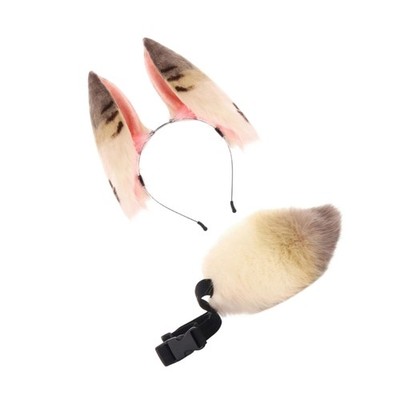 Rabbit Cosplay Hairband Realistic Ears Furry Tail for Anime Themed Event
