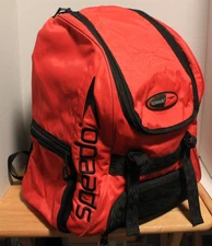 Speedo Swim Backpack W/ wet compartment Red & Black