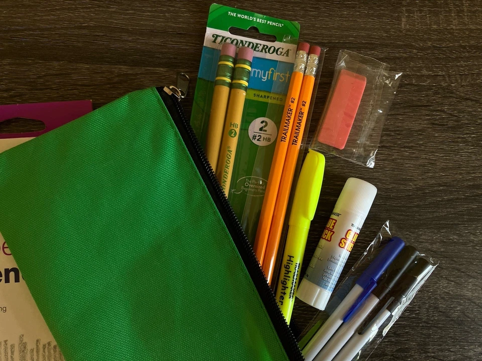 Juego de suministros escolares de jardín de infantes para niños niños hogar aula nuevo 13psc Foto 4 de 4