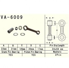 VESRAH Pleuelstange Yamaha YZ250 99-16 &ndash; VA-6009