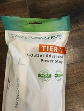 Simply Conserve Tier 1 Power Strip 7-Outlet Advanced Surge Protector New
