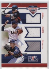2017 USA Baseball Stars & Stripes Trios Materials Hunter Greene Jake Burger 0i76