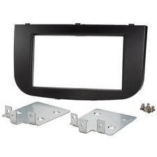 Double DIN radio faceplate Mitsubishi (Colt from 11/2008), black