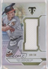 2018 Topps Triple Threads Single Jumbo Relics 8/36 Trey Mancini #SJR-TM2 9su