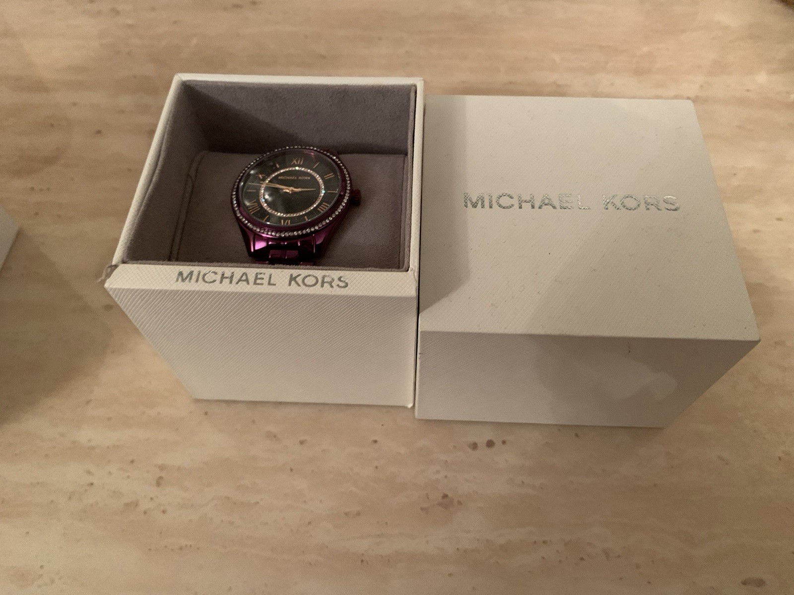 Michael Kors Lauryn Purple Women's Watch Brand New In Box Fast Delivery