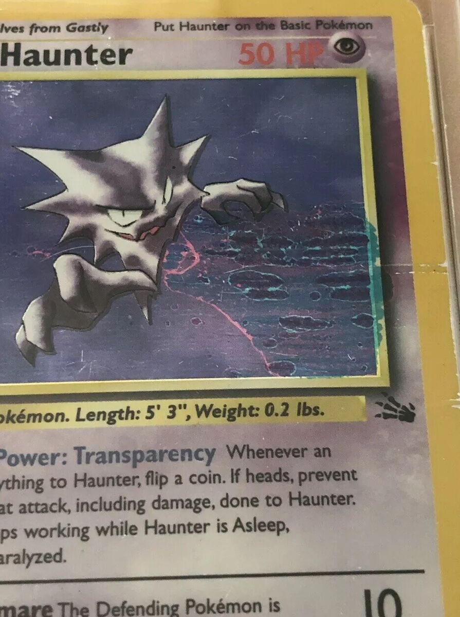 PSA 1 Haunter Fossil 6/62 Blue Stain Error Misprint Holo PSA 1 Haunter Fossil 6/62 Blue Stain Error Misprint Holo