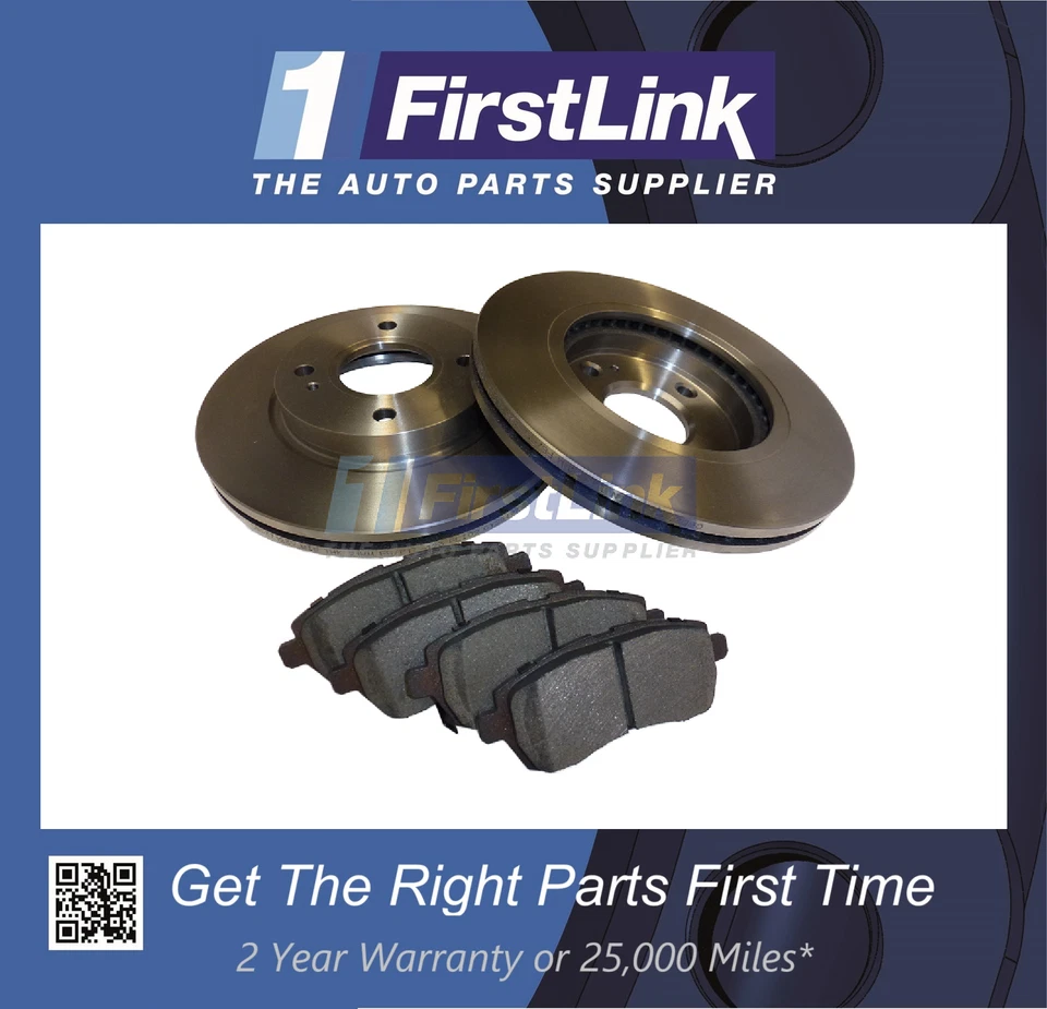 Front Brake Discs Pads Ford Fiesta MK7 2008 - 2017 Vented 258mm