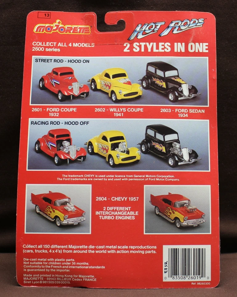 Majorette Hot Rods 2 estilos en uno serie 2600 - 2603 Ford sedán 1934 nuevo en caja 1/32  Foto 2 de 4