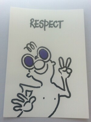 Robert Duncan Cartoon Postkarte ''NICHT BESONDERS ORANGE'' Bereich 2000 RESPEKT 