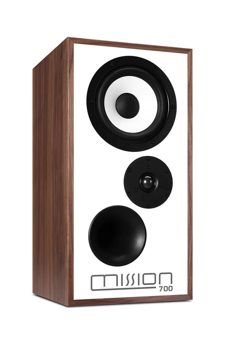 Mission 700 Bookshelf Speaker System Pair Walnut Includes Stands