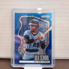 2022 Panini Prizm Rod Carew Old School Card Blue Donut Circles Minnesota 006/199