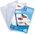 Heavyweight Business Card Holder, Business Card Sleeve Pockets Hold 3.5 X 2 Inch