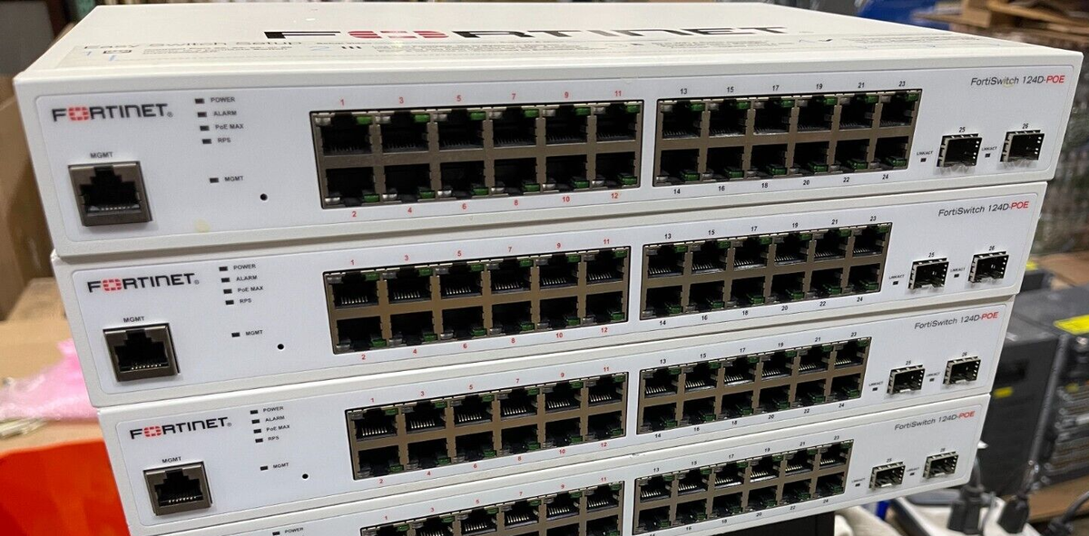 Fortinet FortiSwitch FS-124D-POE 24 Port Gigabit Ethernet Switch