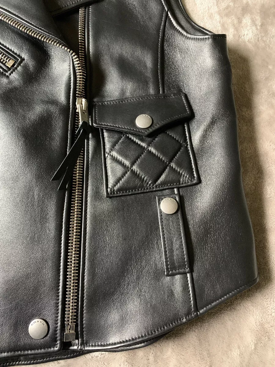 Coach leather best sale vest