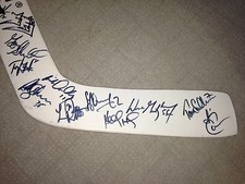 1992-93 Los Angeles Kings Team Signed PSA stick Gretzky Stanley Cup Auto HOF 