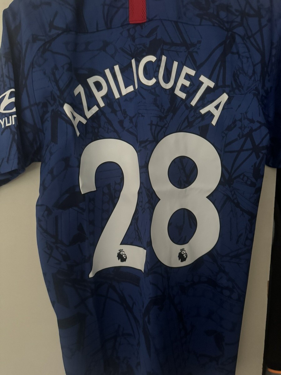 Chelsea FC 19/20 Shirt w/ Azpilicueta #28 (M) | eBay