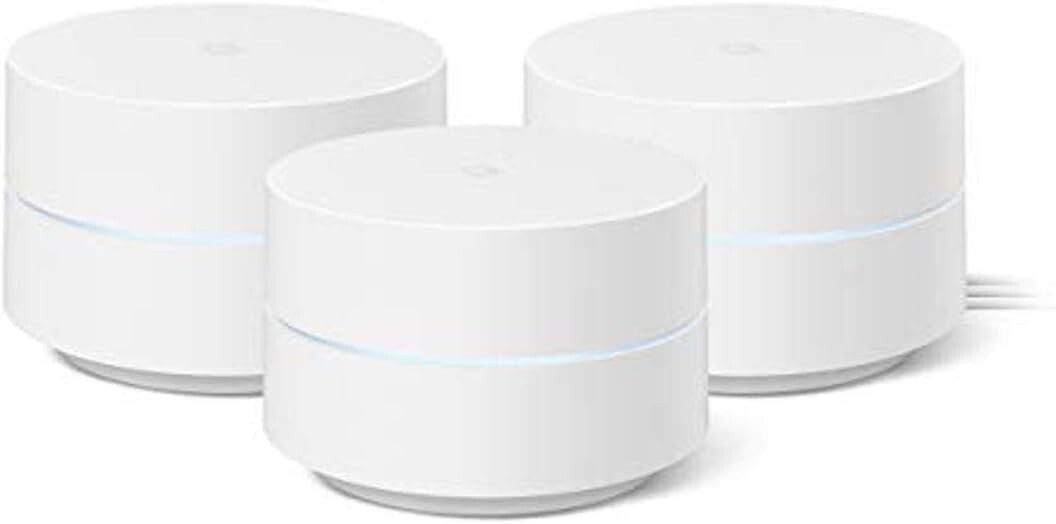 Google Wifi 1200 Mbps 2 Port 1000 Mbps Wireless Router - Snow, Pack of 3