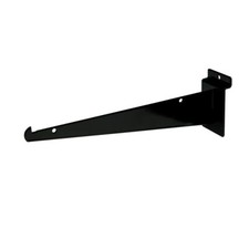 10 inch Black Shelf Bracket for Slatwall - 1 CARTON OF 12 BRACKETS ULINE