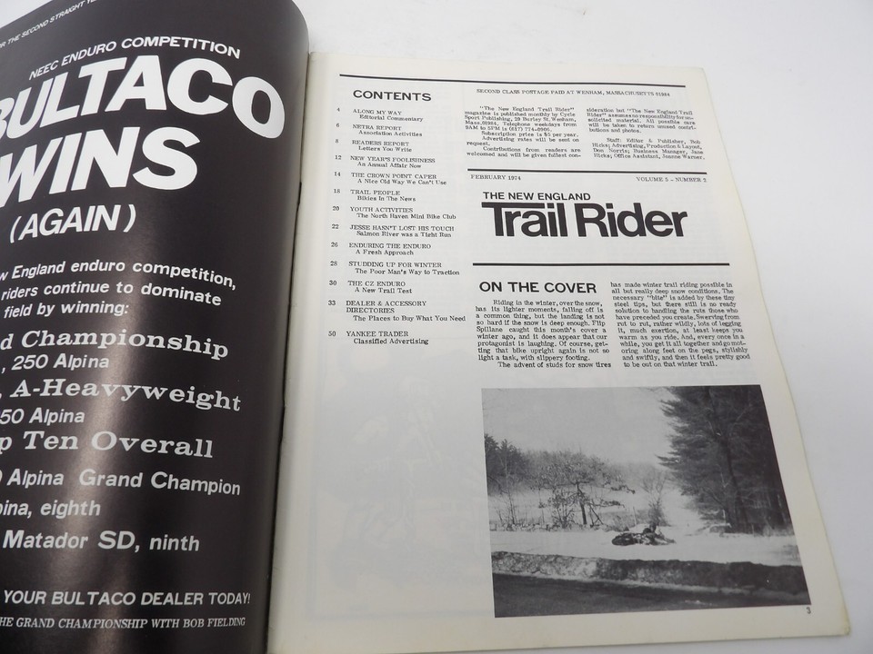 February 1974 New England Trail Rider Magazine | eBay