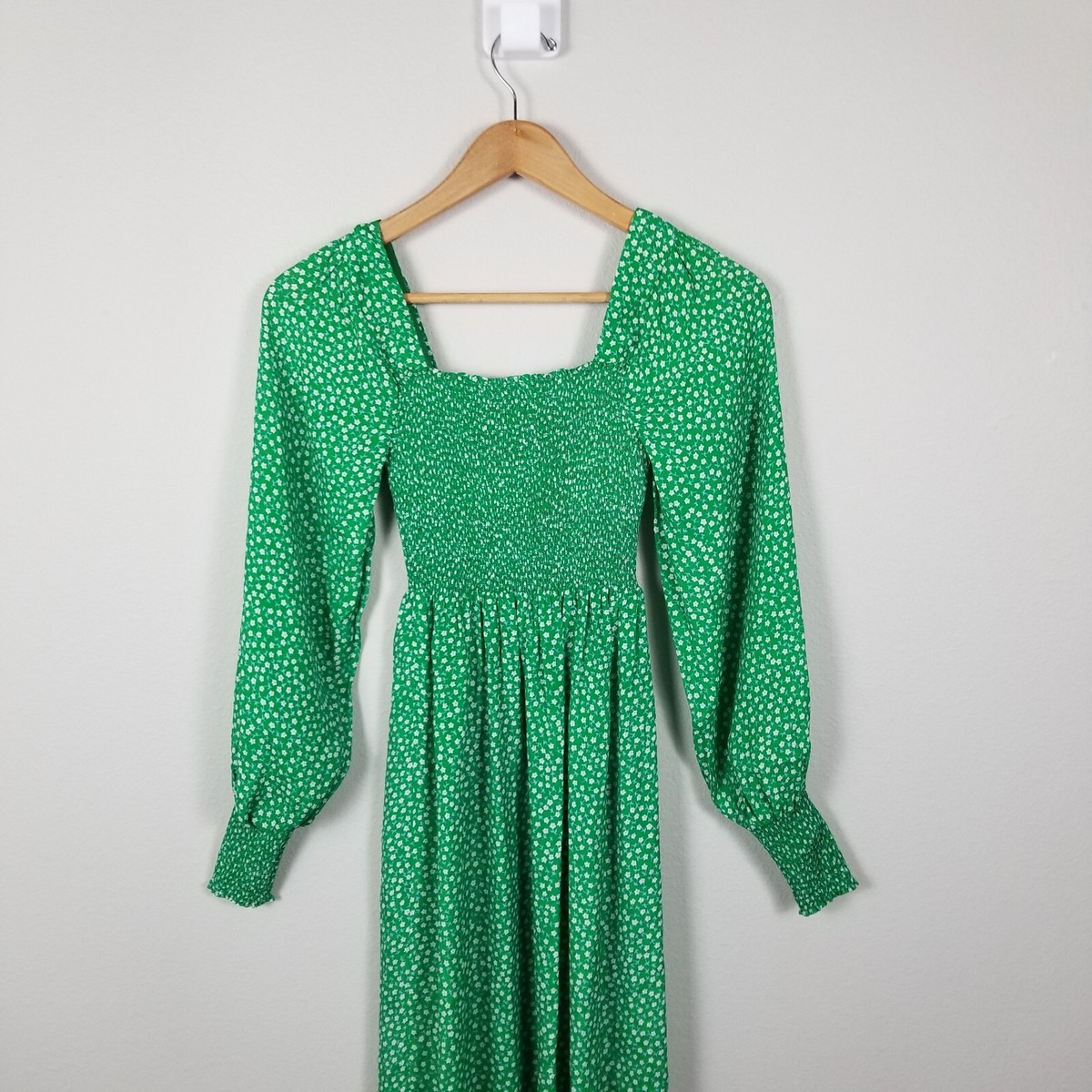 Rixo Marianne Green Micro Floral Smocked Prarie Silk Blend Midi Dress Size XXS | eBay Rixo Marianne Green Micro Floral Smocked Prarie Silk Blend Midi Dress Size XXS | eBay